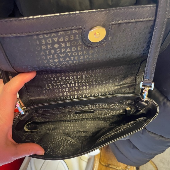 Kate Spade Black Leather Top Handle Crossbody - Picture 2 of 4